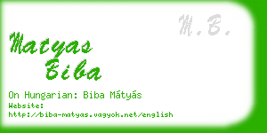 matyas biba business card